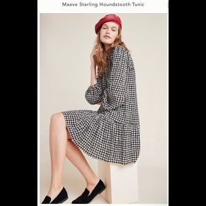 Maeve Anthropologie Houndstooth Print Dress